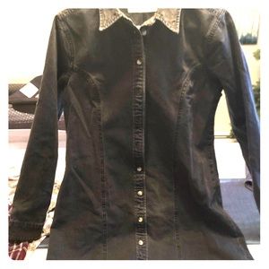 ASOS fitted denim shirt dress